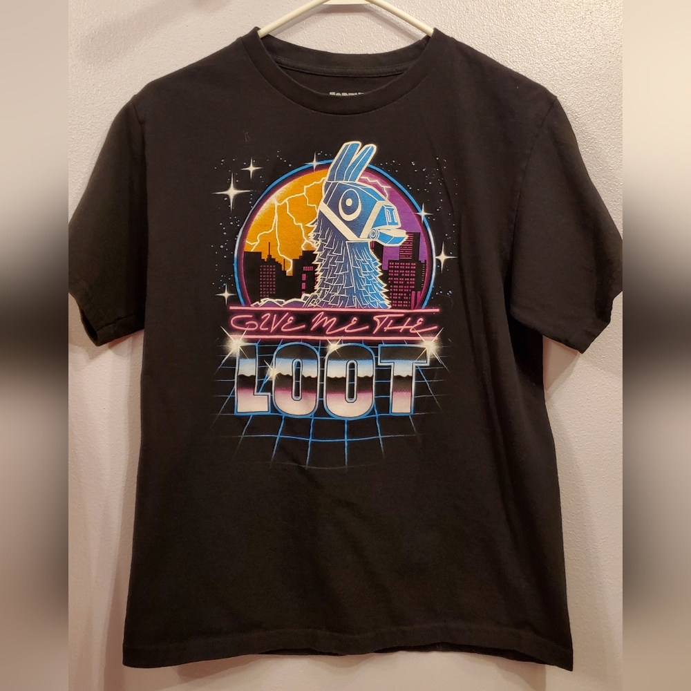 Fortnite Black Short-Sleeve T-shirt Boys XL